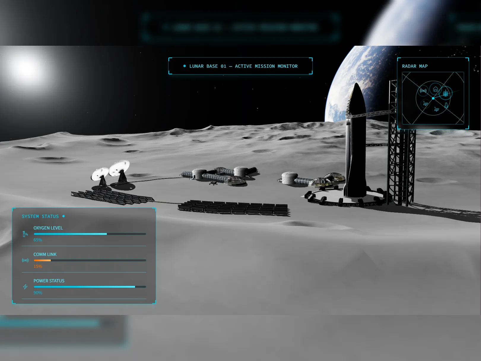 Overview of the moon base